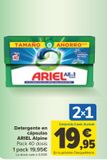 Oferta de Detergente en cápsulas ARIEL Alpine por 19,95€ en Carrefour