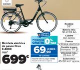 Oferta de Bicicleta eléctrica de paseo Orus E-4000 por 699€ en Carrefour