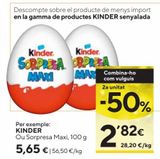 Oferta de Huevo de chocolate Kinder por 5,65€ en Caprabo