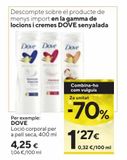 Oferta de Loción hidratante Dove por 4,25€ en Caprabo