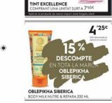Oferta de Body milk Excellence en Perfumerías San Remo