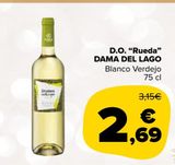 Oferta de D.O. "Rueda" DAMA DEL LAGO Blanco Verdejo por 2,69€ en Carrefour Market