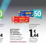 Oferta de Aceitunas rellenas de anchoa La Española en El Corte Inglés