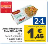 Oferta de Arroz integral con Chia BRILLANTE  por 1,45€ en Carrefour