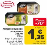 Oferta de Alimento húmedo para perros CESAR  por 4,49€ en Carrefour