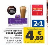 Oferta de Café en cápsulas DOLCE GUSTO Mocha por 4,89€ en Carrefour