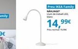 Oferta de NÄVLINGE lámp trabajo blanco por 14,99€ en IKEA