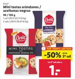 Oferta de Mini tostas Ortiz por 1,99€ en Lidl