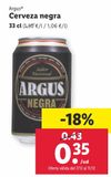 Oferta de Cerveza negra Argus por 0,35€ en Lidl