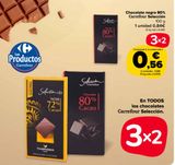 Oferta de Chocolate negro 80% Carrefour Selección por 0,84€ en Carrefour Market