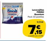 Oferta de Lavavajillas FINISH Quantum por 7,15€ en Carrefour Market