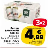 Oferta de Cerveza SAN MIGUEL Especial por 7,32€ en Carrefour Market