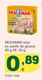 Oferta de Atún en aceite de girasol Pescamar por 0,89€ en HiperDino