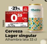 Oferta de Cerveza Alhambra por 0,75€ en Maxi Dia