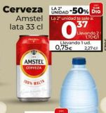 Oferta de Cerveza Amstel por 0,75€ en Maxi Dia