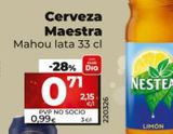 Oferta de Cerveza Mahou por 0,71€ en Maxi Dia