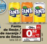 Oferta de Fanta de limón / de naranja / zero de limón por 0,69€ en Dia Market