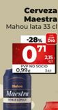 Oferta de Cerveza Mahou por 0,99€ en Dia Market