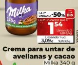 Oferta de Crema de cacao Milka por 3,09€ en Dia Market