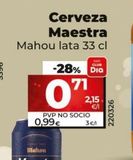 Oferta de Cerveza Mahou por 0,99€ en La Plaza de DIA