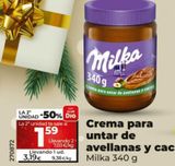 Oferta de Crema de cacao Milka por 3,19€ en Dia Market