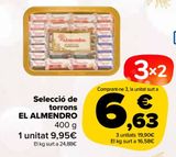 Oferta de Selección turrones EL ALMENDRO  por 9,95€ en Carrefour Market