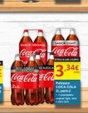 Oferta de SABOR ORIGINAL  SABOR LIGHT  Coca-Cola Coca-Cola  El litro le sale a 0,84 €  AZÚCA  ZERO AZÚCAR ZERO  Coca-Cola Col3.34€ CUKO  Refresco COCA COLA 2L pack-2 • 4 variedades: original, light zero o zero  en SPAR