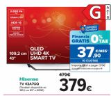 Oferta de TV 43A7GQ Hisense por 379€ en Carrefour