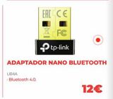 Oferta de ERC CE  FC  tp-link  ADAPTADOR NANO BLUETOOTH  UB4A  - Bluetooth 4.0.  12€  por 12€ en Computer Store