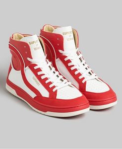 Oferta de Zapatillas de baloncesto de caña alta veganas Vintage por 76,99€ en Superdry
