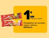 Oferta de Minigaletes de xocolata negra o blanca NOCILLA por 1€ en Supeco
