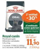 Oferta de Comida para gatos Royal Canin por 17€ en TiendAnimal