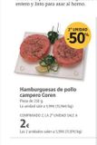 Oferta de Hamburguesas de pollo Coren en Supermercados Sánchez Romero