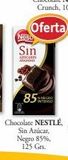 Oferta de NISO  Sin  ADICARES NO  85  NEGRO  Chocolate NESTLÉ, Sin Azúcar, Negro 85%, 125 Grs.  en Cash Barea