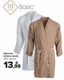 Oferta de Albornoz kimono adulto  por 13,99€ en Carrefour