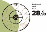 Oferta de Reloj pared metal  por 28,9€ en Carrefour