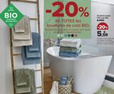 Oferta de Toalla lavabo TEX algodón BIO  por 5,59€ en Carrefour