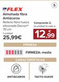 Oferta de FLEX Almohada fibra Antiácaros  por 25,99€ en Carrefour