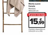 Oferta de Manta suave franela  por 15,99€ en Carrefour