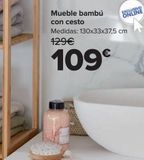 Oferta de Mueble bambú con cesto  por 109€ en Carrefour