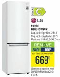 Oferta de LG Combi GBB61SWGCN1 por 849€ en Carrefour