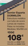 Oferta de Somier Esparta DORMILÓN por 108€ en Carrefour