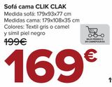 Oferta de Sofá cama CLIK CLAK por 169€ en Carrefour