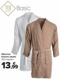 Oferta de Albornoz kimono adulto por 13,99€ en Carrefour