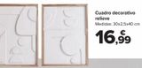 Oferta de Cuadro decorativo relieve por 16,99€ en Carrefour