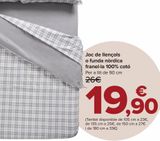 Oferta de Juego de sábanas o funda nórdica franela 100% algodón  por 19,9€ en Carrefour