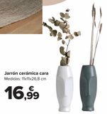 Oferta de Jarrón cerámica cara  por 16,99€ en Carrefour