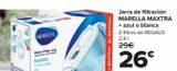 Oferta de Jarra de filtración MARELLA MAXTRA + azul o blanca  por 26€ en Carrefour