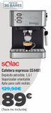 Oferta de Solac Cafetera espresso CE4481  por 89€ en Carrefour