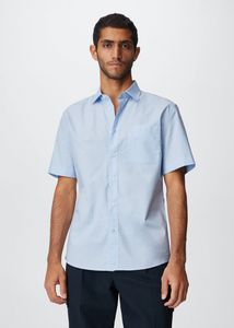 Oferta de Camisa algodón manga corta por 19,99€ en MANGO Man